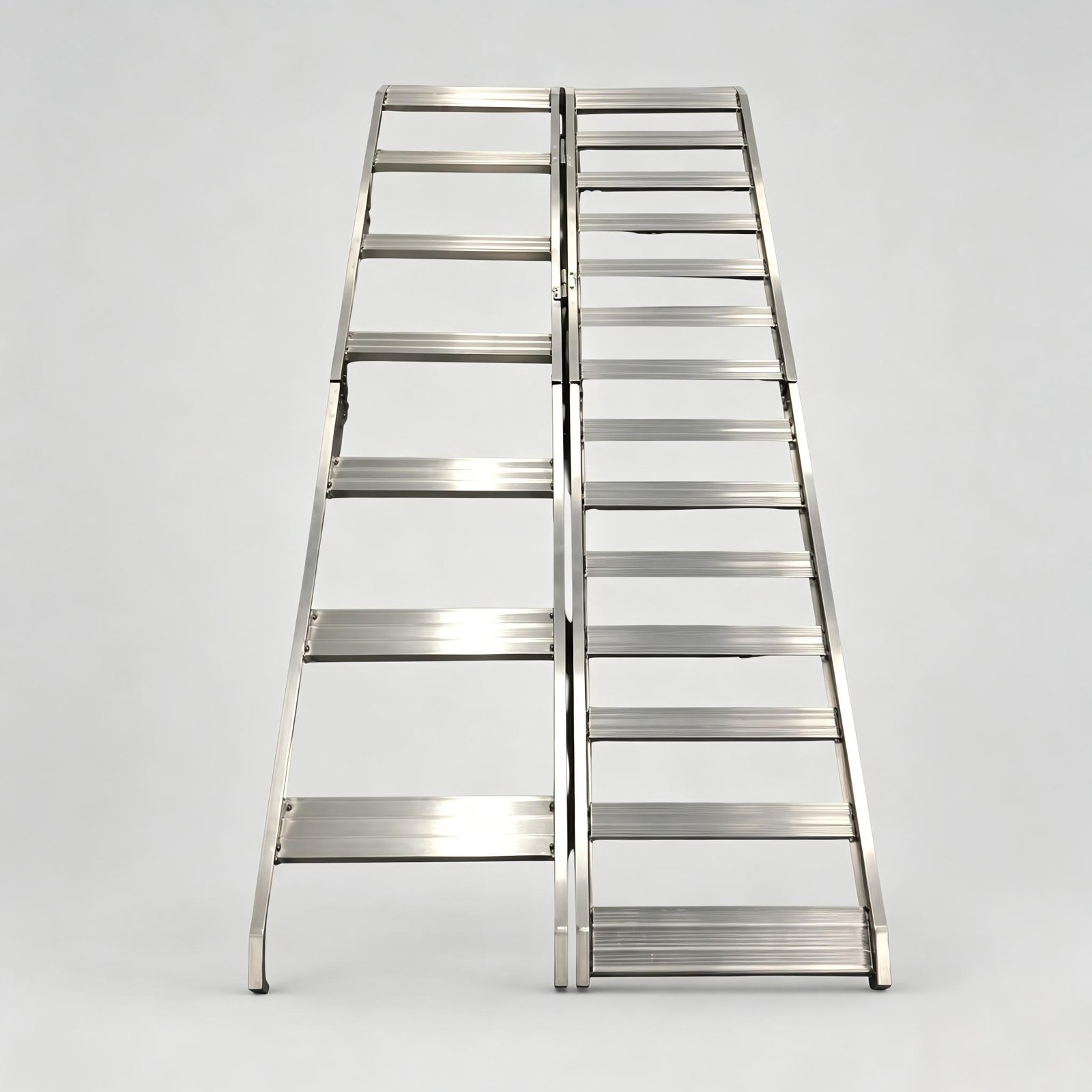 Aluminum Folding Motorcycle Loading Ramp – 6-Step Anti-Slip, Portable