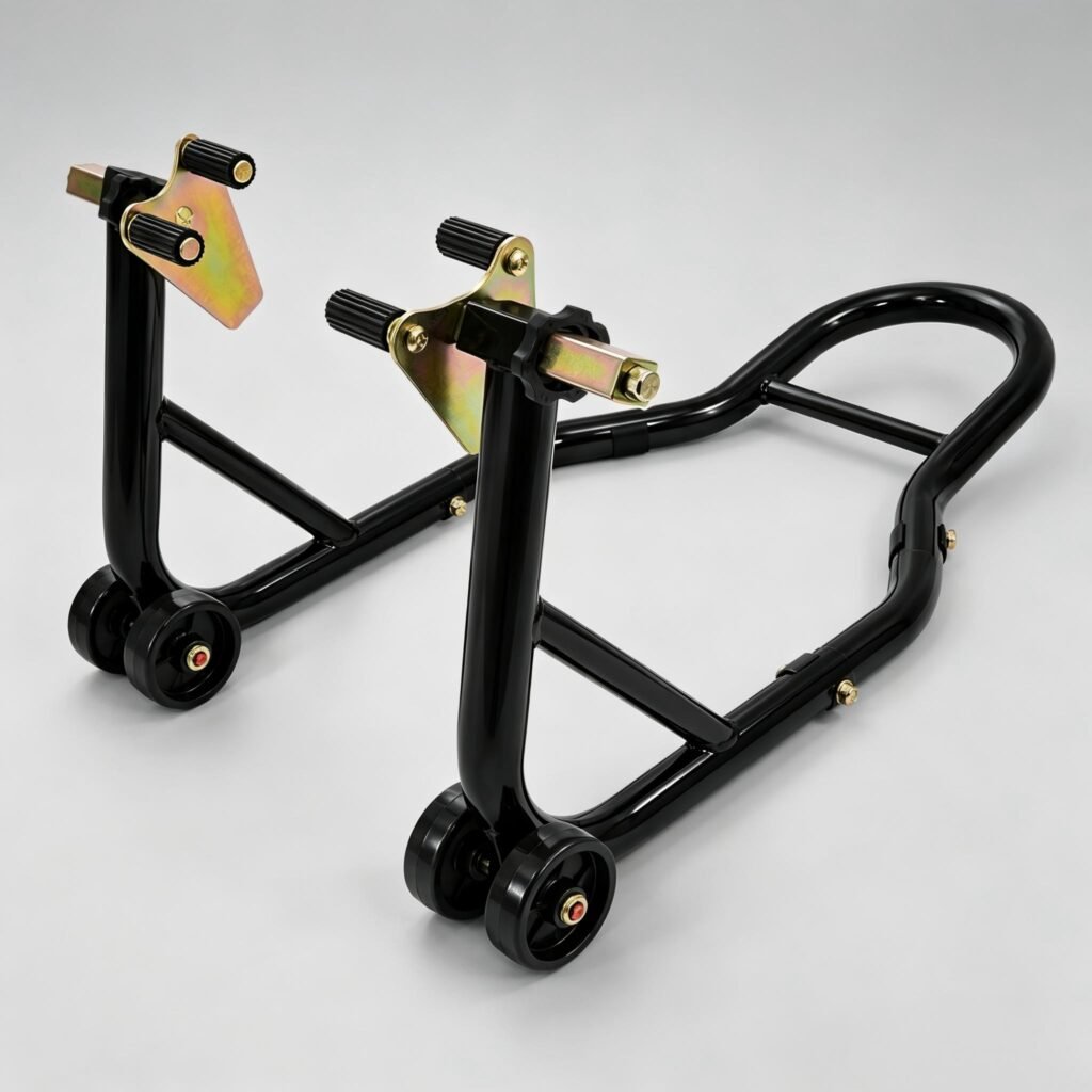 Motorcycle Front Wheel Stand (Dome Head) – 200 kg Capacity, Steel Paddock Stand